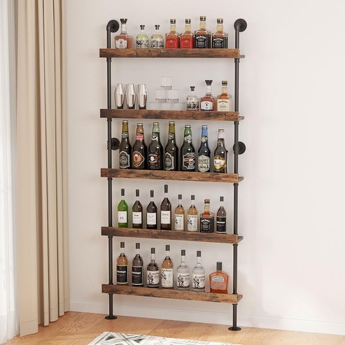Tier wall mounted wine - 5-tier,